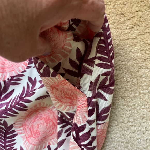 Cecilia Pettersson Anthropologie Floral Print Pants Med Pockets Pink Wide Leg - Picture 5 of 9